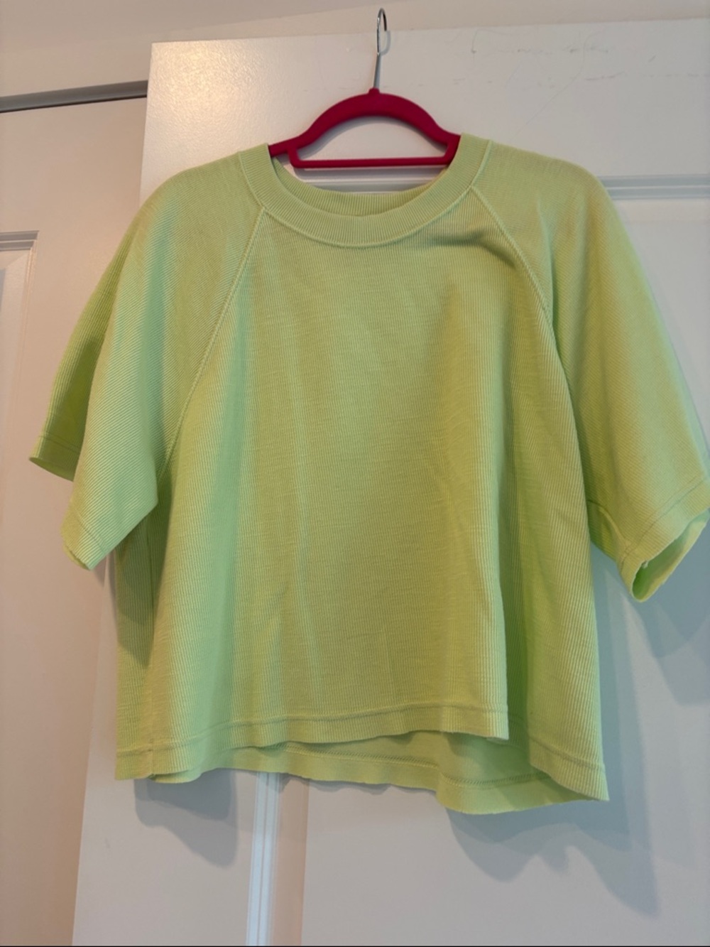 aerie Mint waffle thermal  Crewneck Knit Top